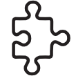 Integrated jigsaw piece